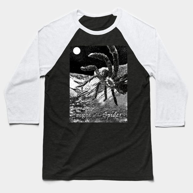 NIGHT OF THE SPIDER Baseball T-Shirt by Incon Creation